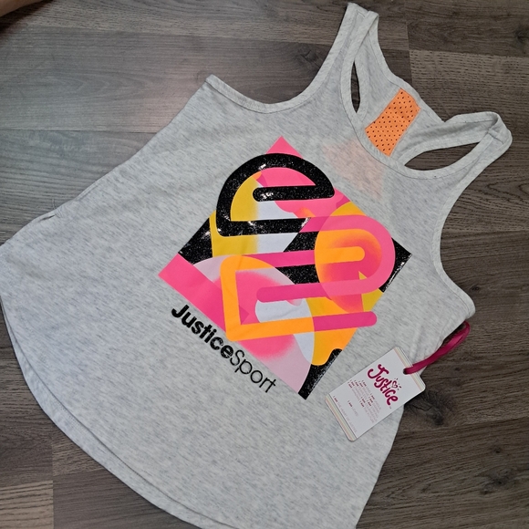 Justice Girls Size Small 7-8 Racerback Tank Top - Picture 1 of 7